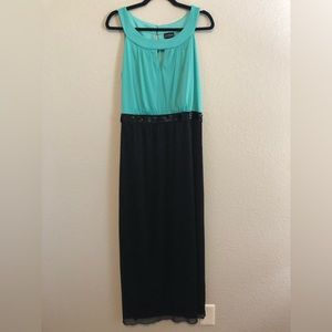 Black/Turquoise Lined Dress sz 16W